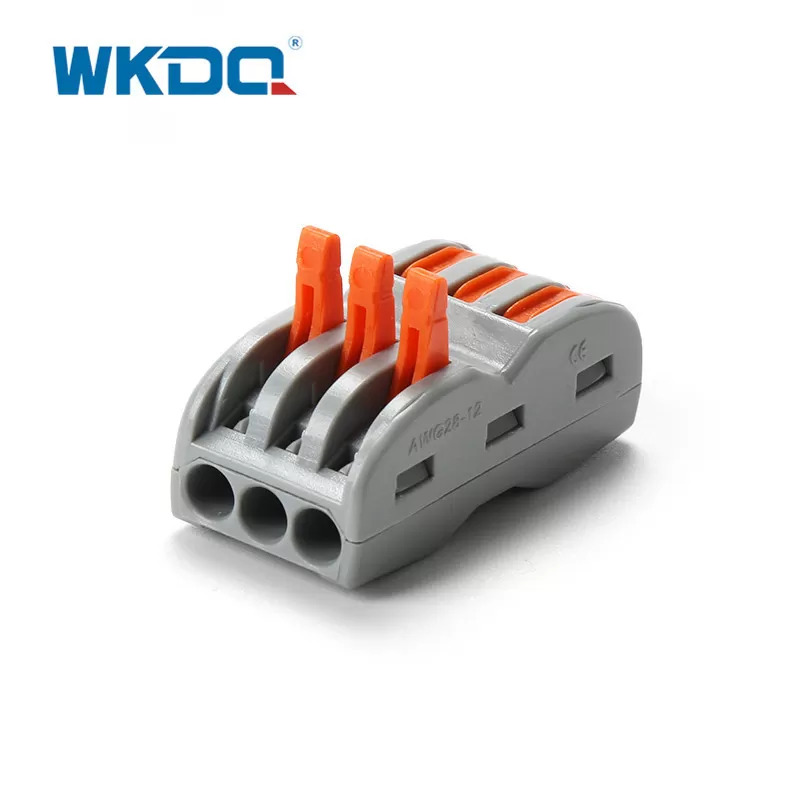 3 ακίδων Push In Wire Connectors 222-423 Τύπος μπλοκ ηλεκτρικών ακροδεκτών