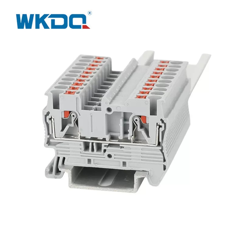 Σύνδεσμος μπλοκ ακροδεκτών 800V 31A Din Rail Mounted Push In