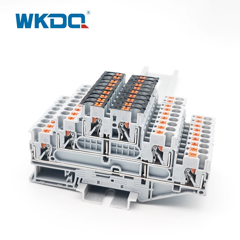 DIN Rail NS 35 Push In Connection Μπλοκ ακροδεκτών Τύπος διασύνδεσης