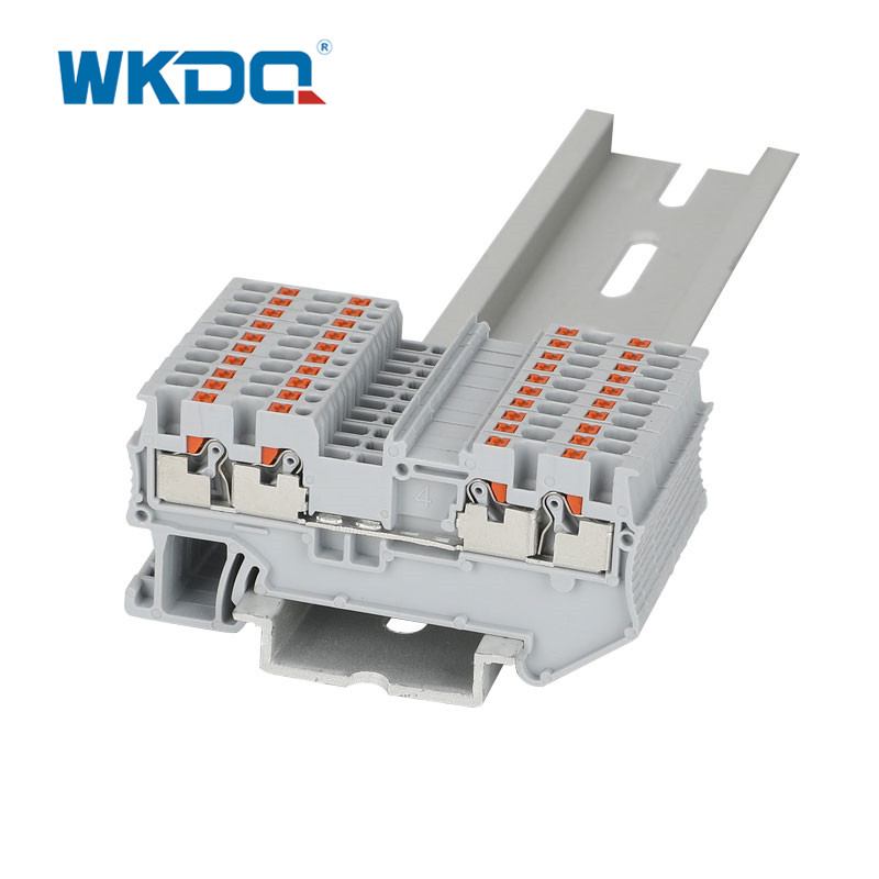 Din Rail Push In Connection Βιδωτοί ακροδέκτες καλωδίων Πιστοποίηση CE / RoHS