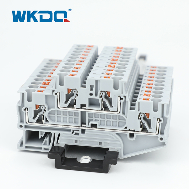 Din Rail Push In Τερματικό Μπλοκ Διπλού Επιπέδου