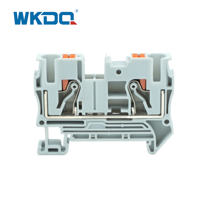 JPT 6 Μη - Εύφλεκτο Push In Terminal Block Connector Υψηλής απόδοσης Εύκολη λειτουργία Γκρι νάιλον PA66