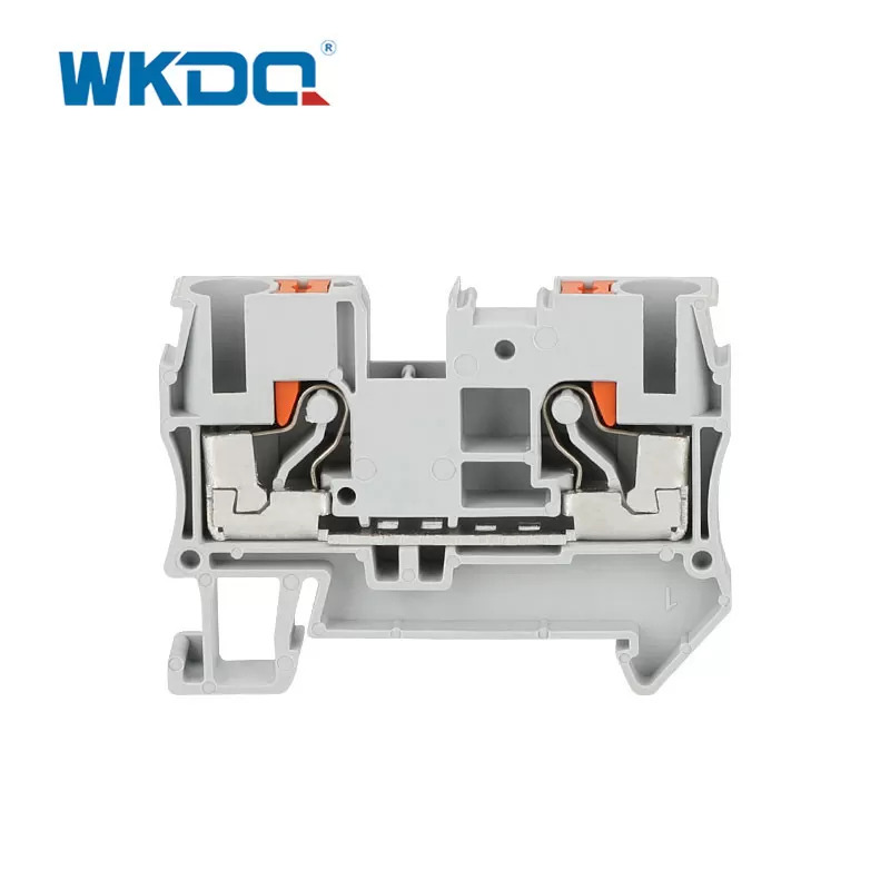 JPT 6 Μη - Εύφλεκτο Push In Terminal Block Connector Υψηλής απόδοσης Εύκολη λειτουργία Γκρι νάιλον PA66