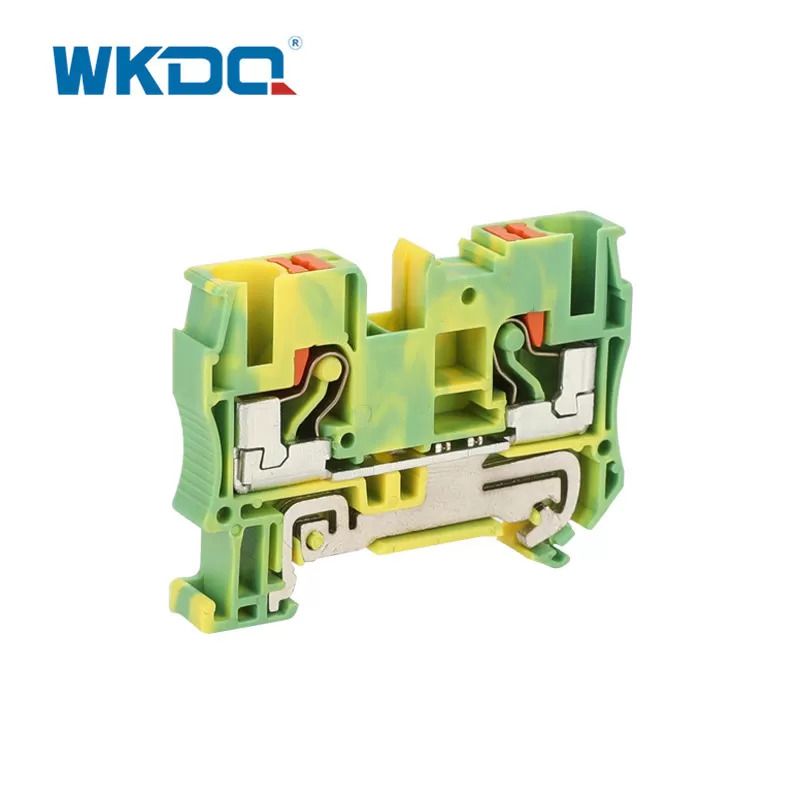 JPT 6-PE Phoenix Push In Terminal Block Connector PT Τροφοδοσία μέσω γείωσης Προστατευτικό PE Modular πράσινο και κίτρινο