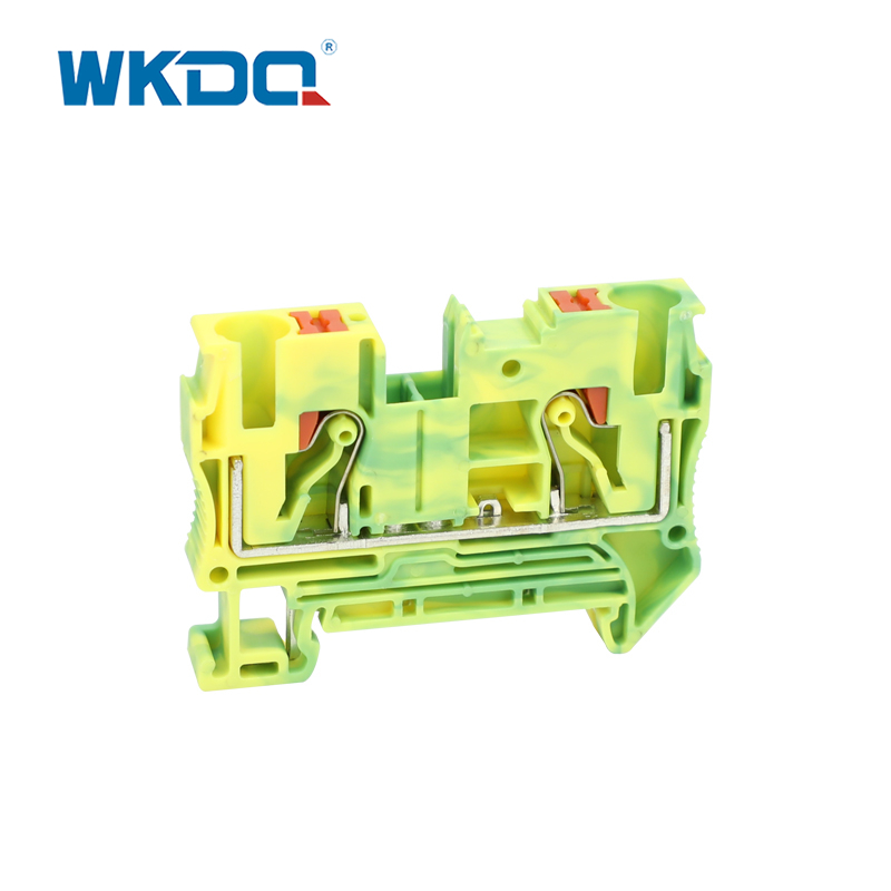 JPT 6-PE Push In Terminal Block Connector PT Τροφοδοσία μέσω γείωσης Προστατευτικό PE Modular πράσινο και κίτρινο