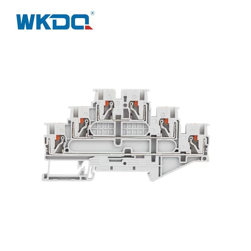 JPT2.5-3L Τριών Επιπέδων Push In Terminal Block Din Rail Mounted Terminal Block