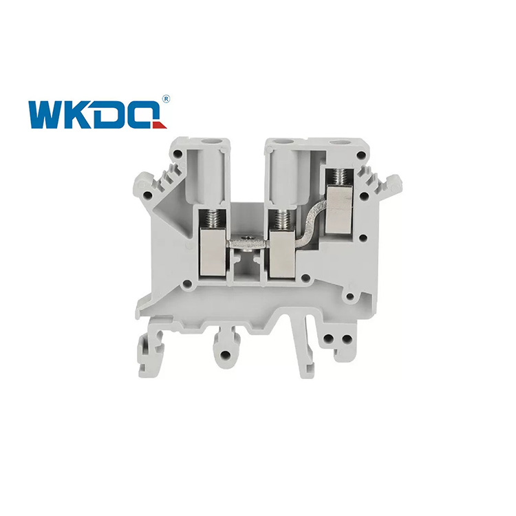 JUK5 TWIN Din Rail Power Terminal Block Μεταλλικό Υλικό από ορείχαλκο και χάλυβα