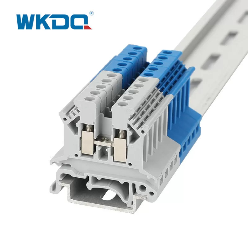 PA66 Din Rail Βιδωτό Μπλοκ ακροδεκτών από φλόγα για γεφύρωση