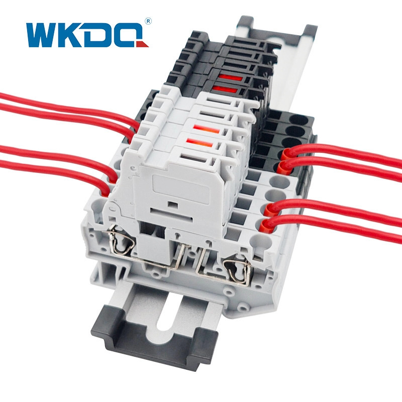 ST4-HESILED Fuse Led Terminal Block Σφιγκτήρας ελατηρίου Καλωδίωση 300V